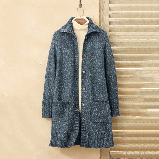 Women's Retro Simple Knitted Cardigan Sweater artswardrobe