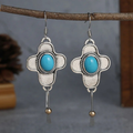 Blue Stone Dangling Earrings