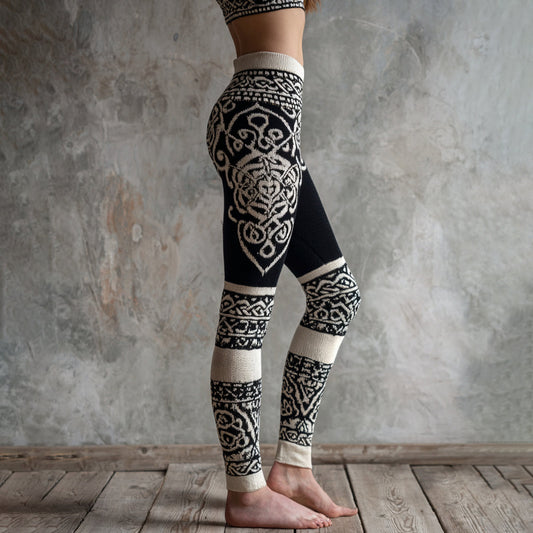 Women's Vintage Viking Celtic Knot Print Leggings artswardrobe