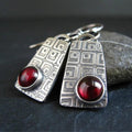 Earrings With Ruby in Silver