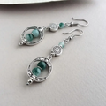 Dangling Green Stones Earrings