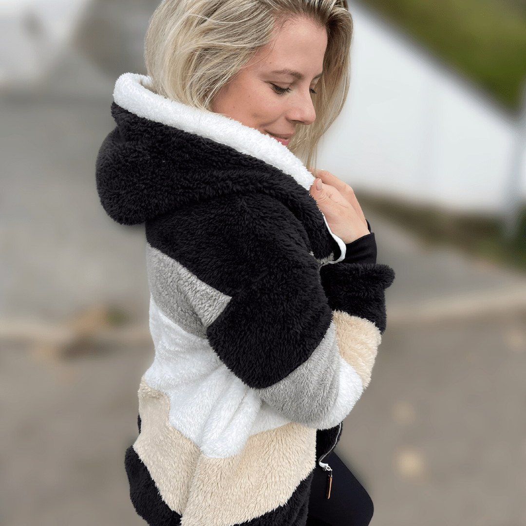 LM | multicolored cuddly jacket for women