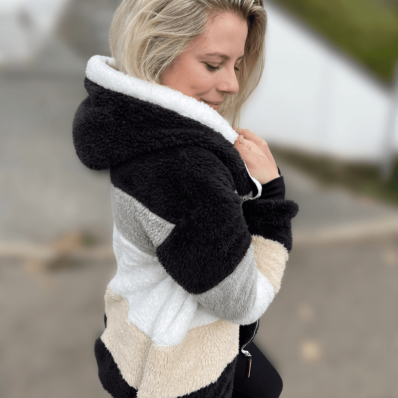LM | multicolored cuddly jacket for women