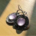 Silver Star Crystal Earrings