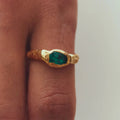 Green Forged Golden Ring