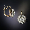 Inlaid Gems Gold Earrings