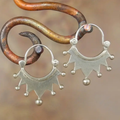 Silver Tiara Earrings