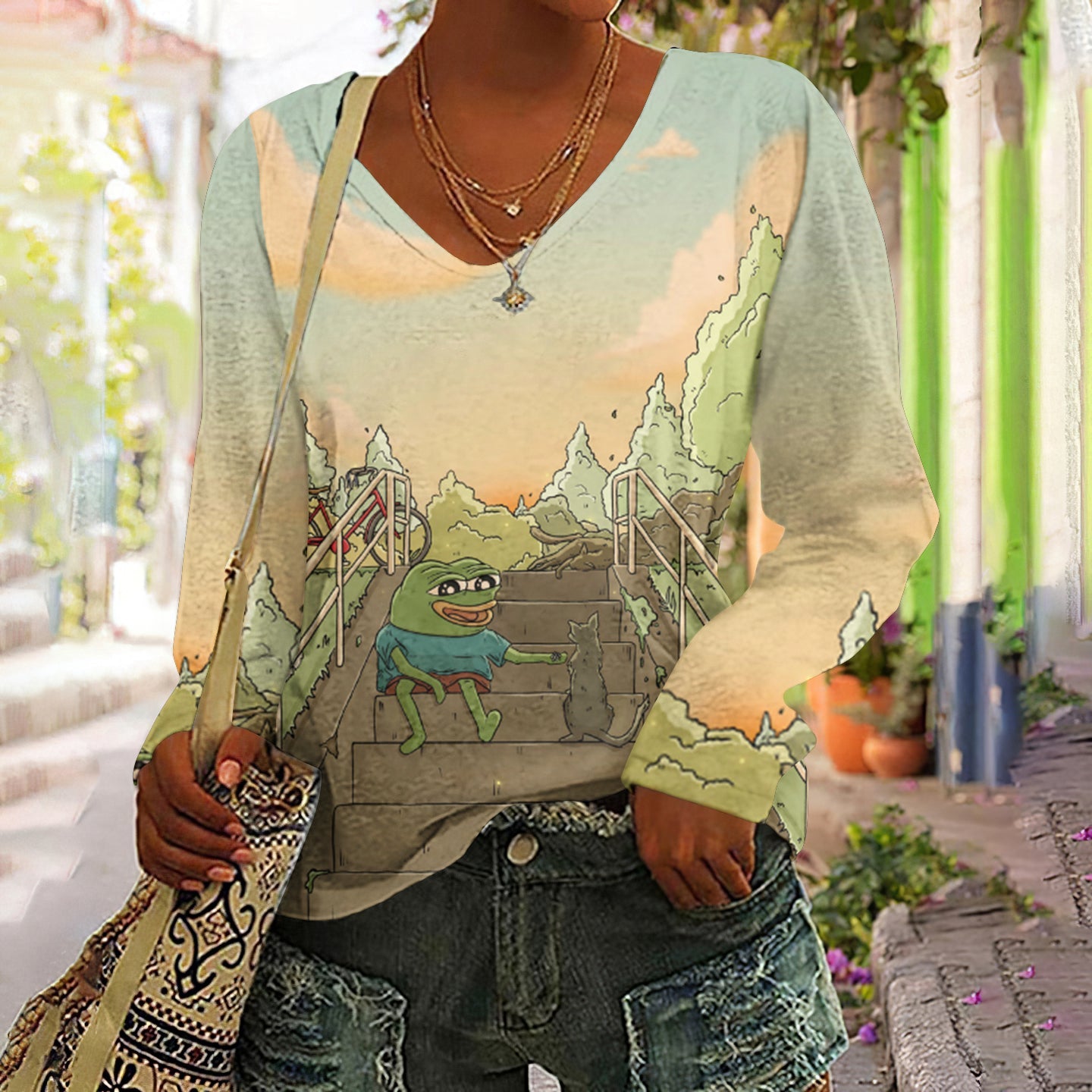 Let's Have Some Snacks Printed Women's T-Shirt elevenforest