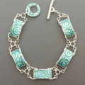 Braided Enamel Silver Bracelet
