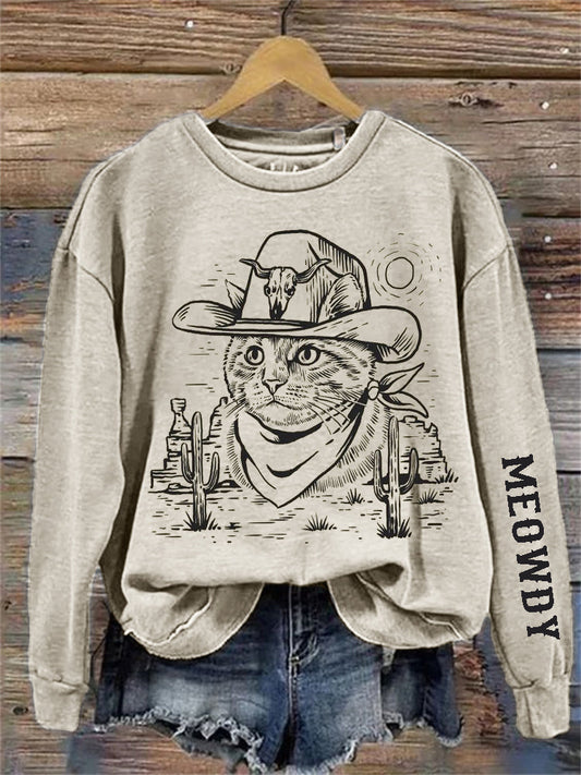 Meowdy Western Cat Cowboy Sweatshirt elevenforest