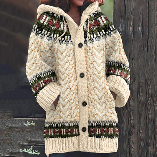 Vintage Fairman Island Knit Jacquard Cardigan Sweater artswardrobe