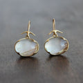 Moonstone Golden Earrings