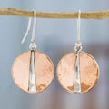 Round Silver Earrings With Brilliant-cut Zircons