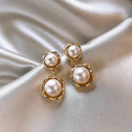 Double Pearl Earrings