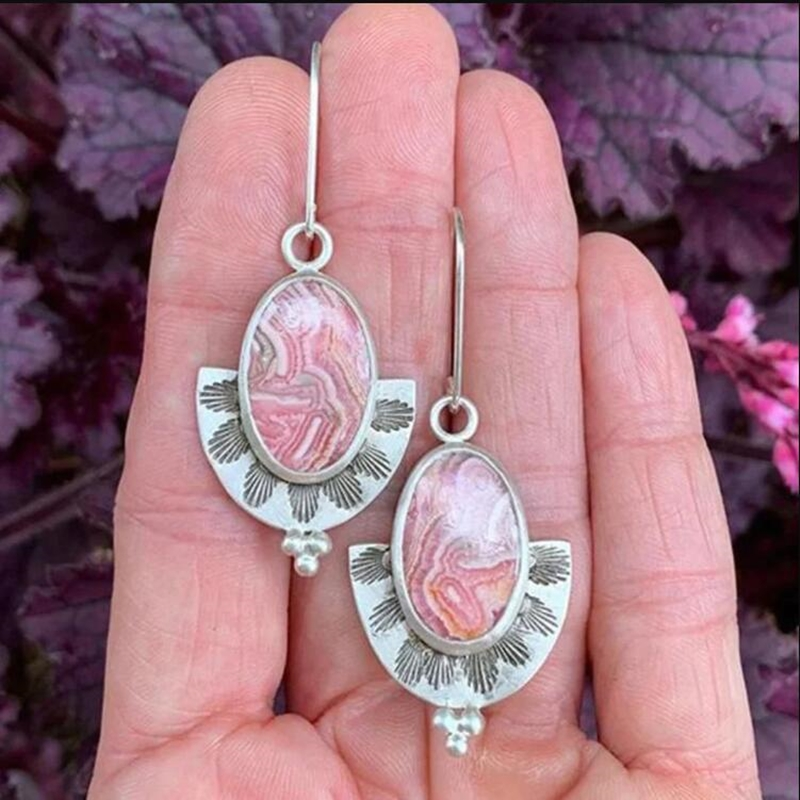Pink Stone Earrings