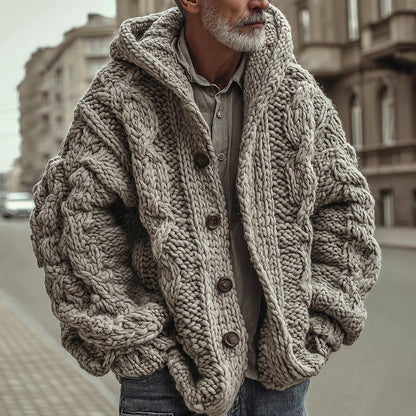 Men's Vintage Fairman Isle Jacquard Button Cardigan Sweater elevenforest