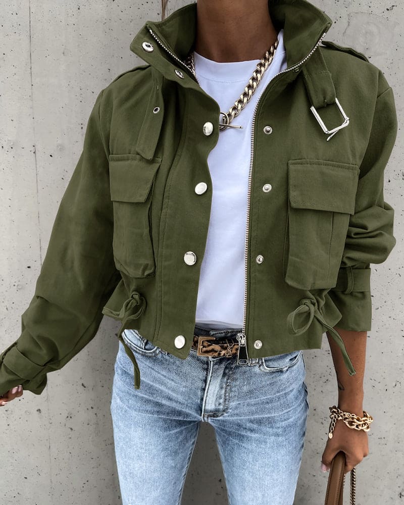LM | Casual multi-pocket jacket for women