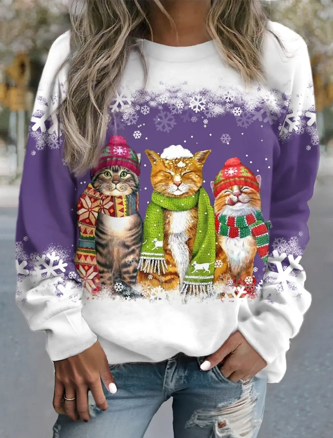 LM | Sweater with Christmas motif