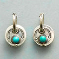 Earrings With Turquoise Opal in Sterling Silver