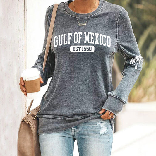 Comstylish Gulf Of Mexico Est 1550 Printed Women's Sweatshirt