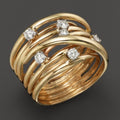 Golden Zirconia Thin Ring