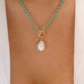Turquoise Bead & Pearl Necklace