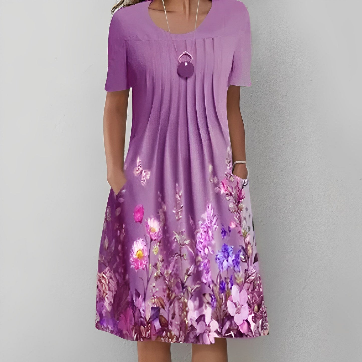 LM | Midi dress with floral print