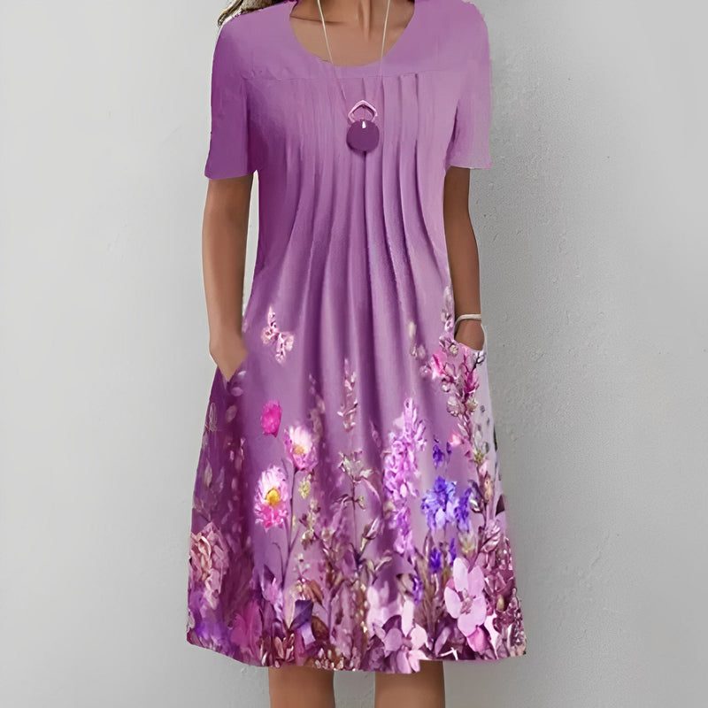 LM | Midi dress with floral print