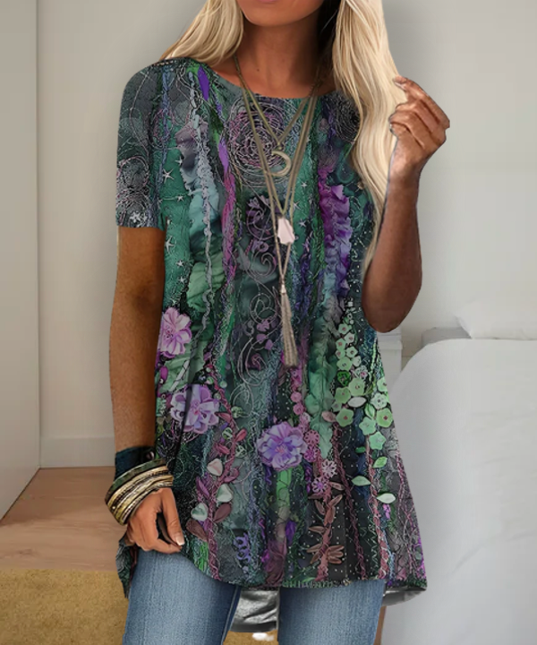 LM | Boho-inspired printed shirt