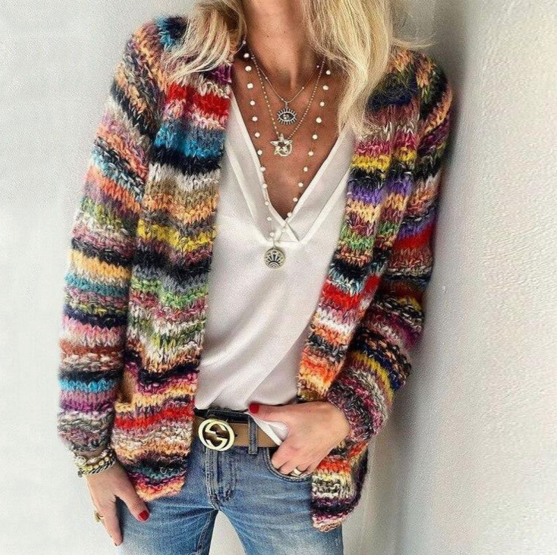 LM | multicolored, soft cardigan