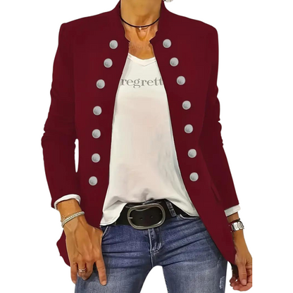 LM | Casual women's blazer with buttons down the front