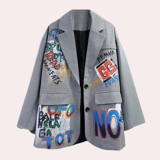LM | Large ladies' blazer with text