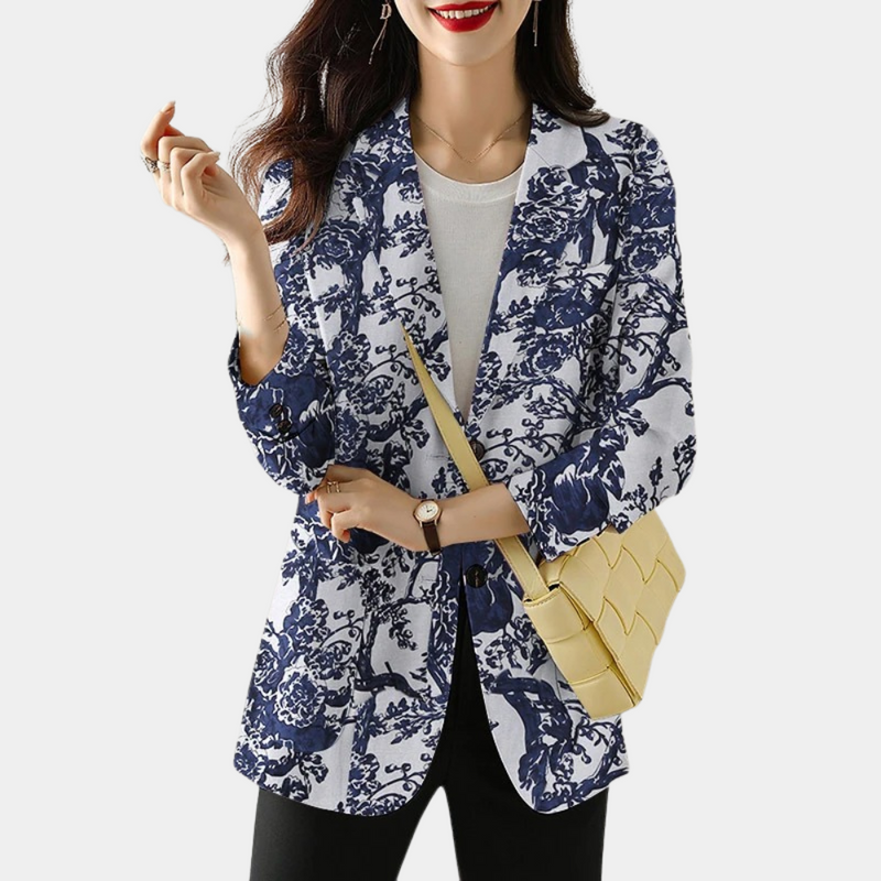 LM | Ladies blazer with floral pattern