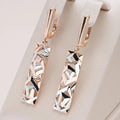 Rectangular Gold and Silver Earrings