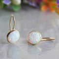 White Opal Earrings