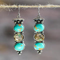 Natural Turquoise Dropped Earrings