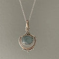 Green Stone Silver Necklace