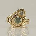 Golden Green Zirconia Ring
