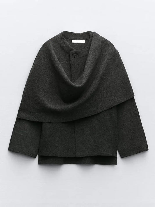LM | Elegant scarf coat