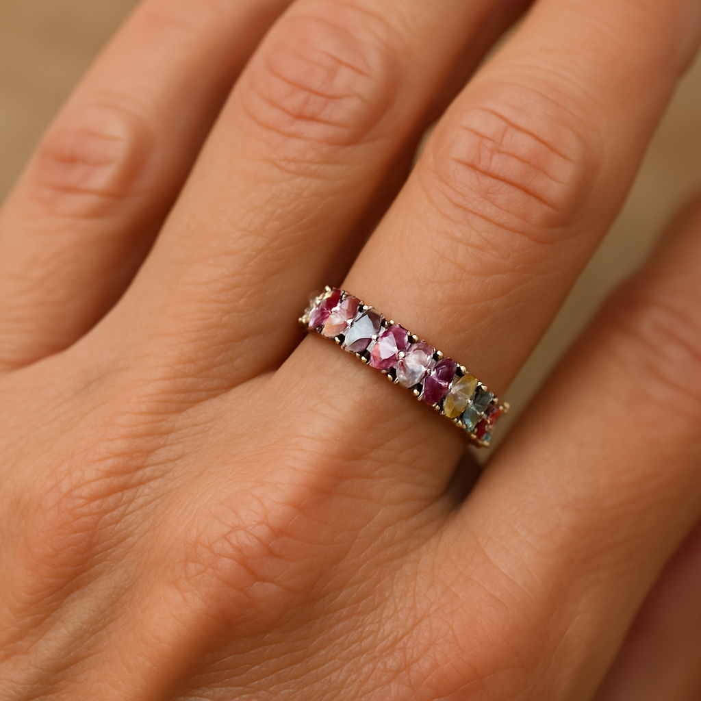 Multicolor Zircon Ring