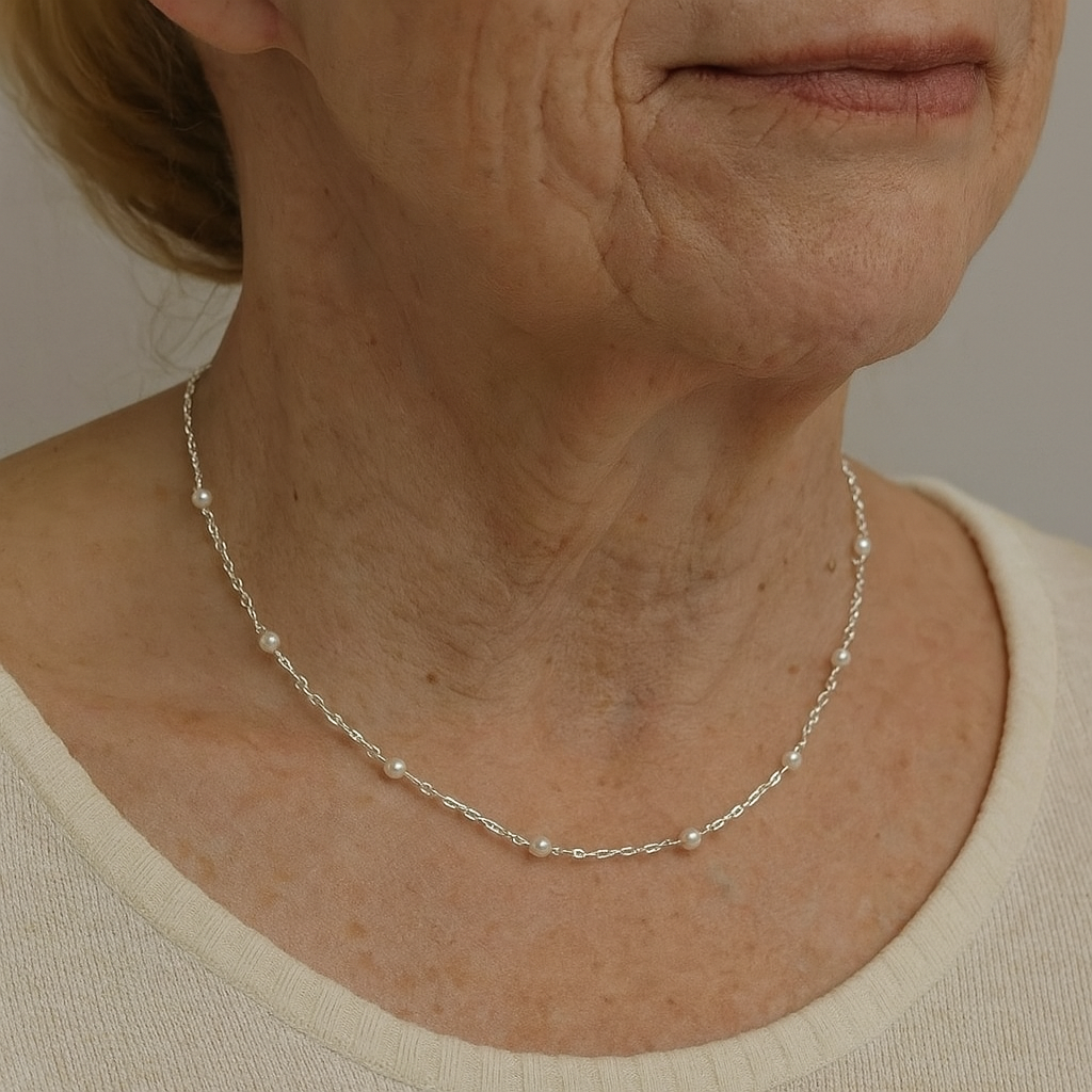 Necklace Made of Shiny Pearls