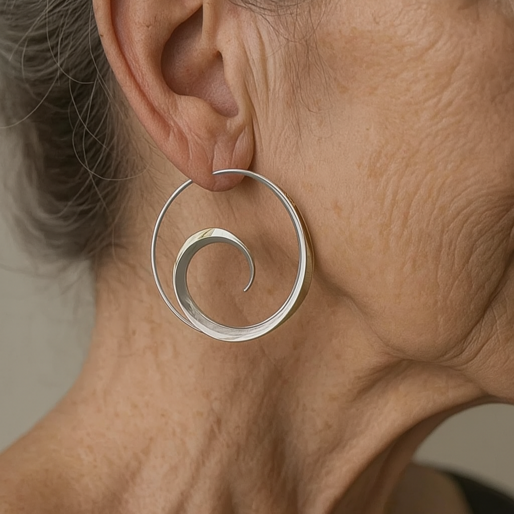 Retro Spiral Wave Earrings