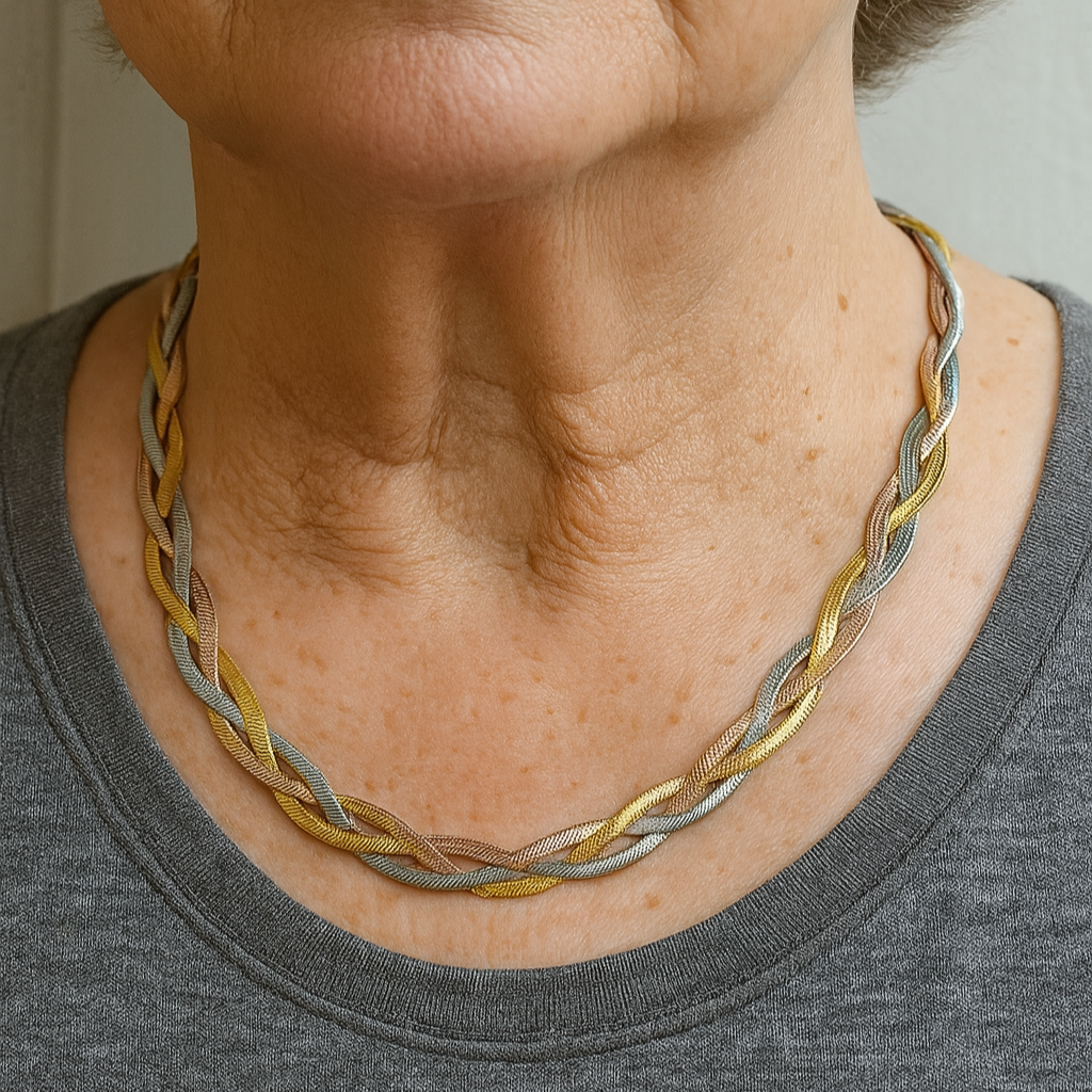 Necklace Made of Gold and Silver