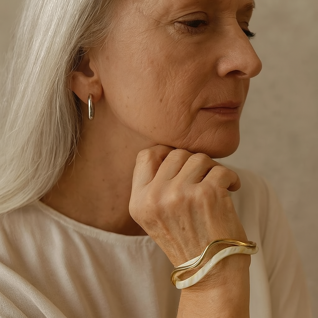 White Opal Gold Bracelet