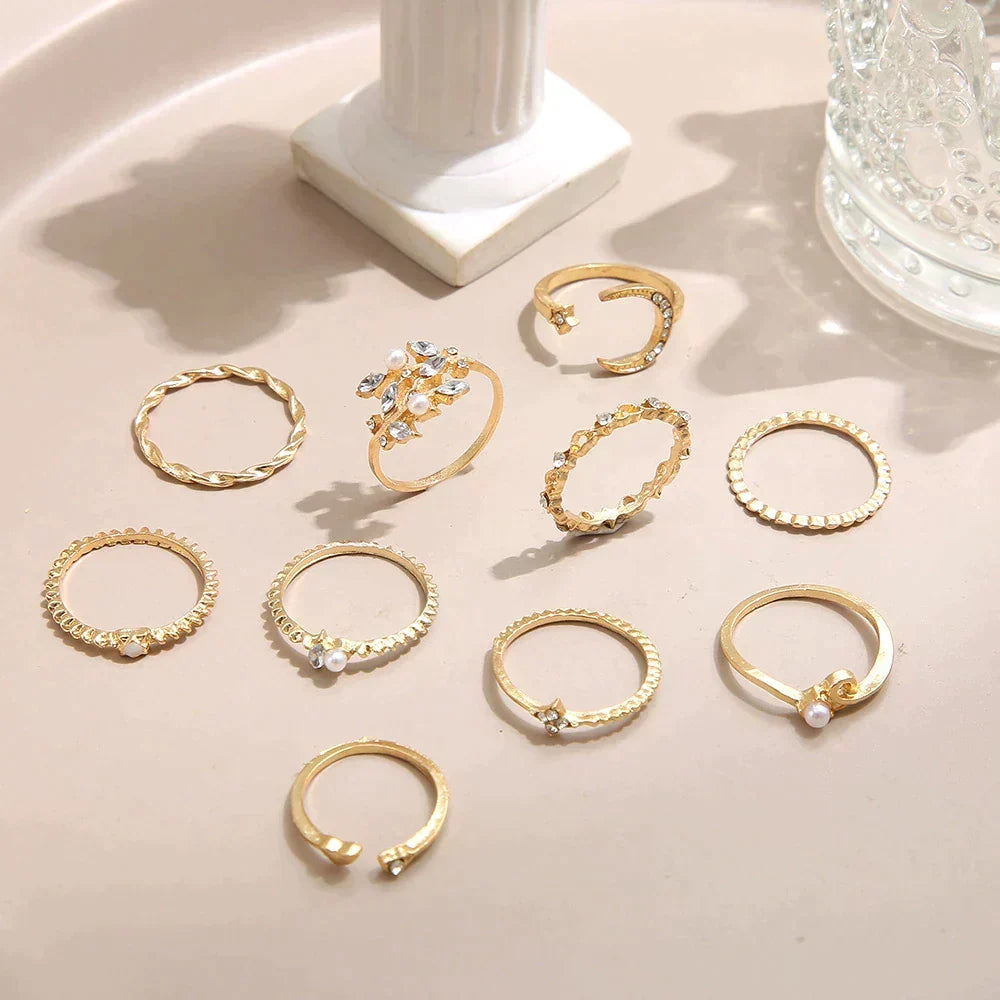 10 Pack of Silver and Gold Plated Rings
