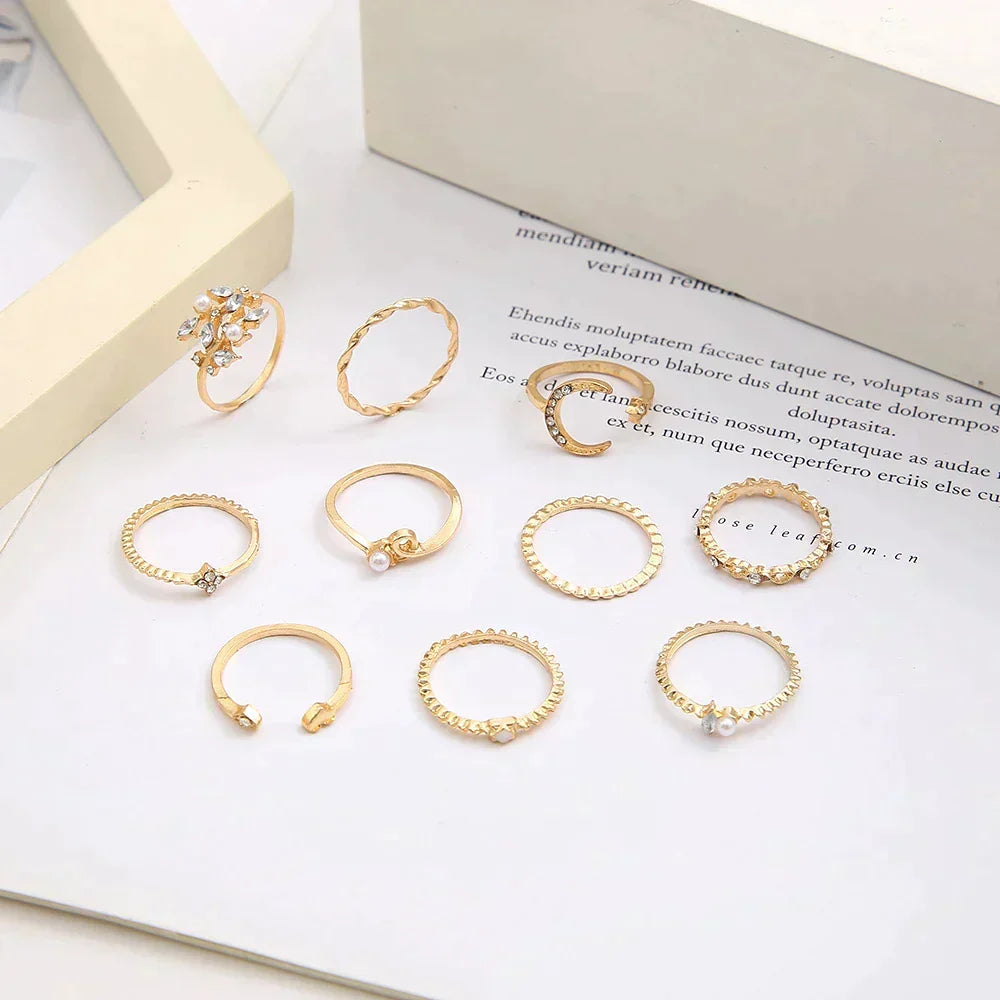 10 Pack of Silver and Gold Plated Rings