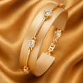 Gold Bracelet With Zirconia