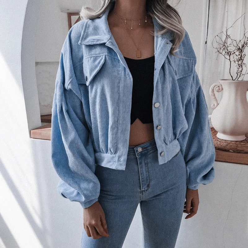 LM | casual corduroy cropped jacket