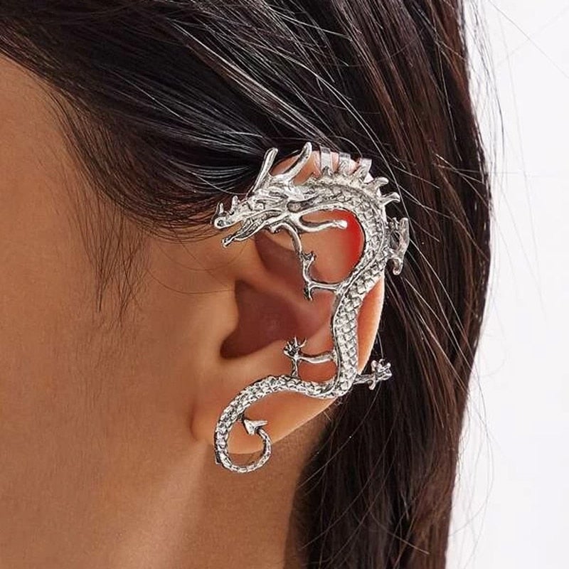 Silver Dragon Spirit Earrings