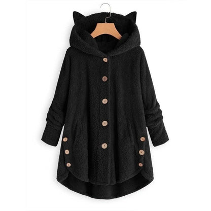 LM | Warm plush lined cat coat